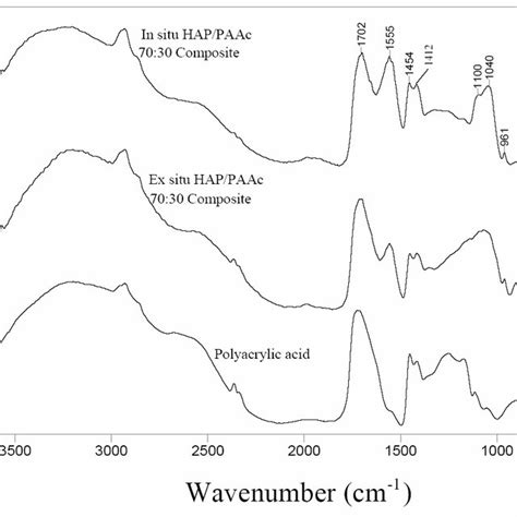 PAS FTIR Spectra Of In Situ HAP PAAc Composite Ex Situ HAP PAAc