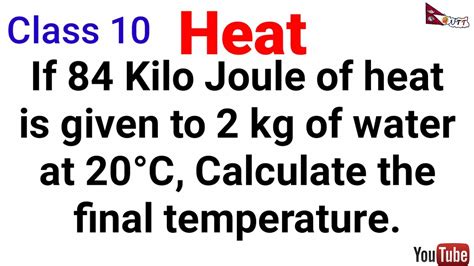 Heat Numerical No Class Calculate Final Temperature Youtube