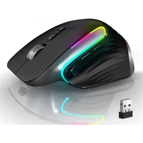 Seenda Rgb Wireless Mouse Ergonomic For Laptop Rechargeable Dpi G