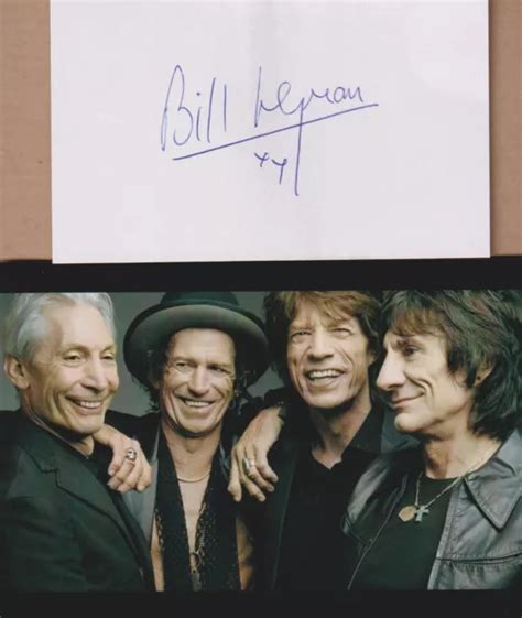 BILL WYMAN ORIGINAL Autogramm Signierte Briefkarte Mit Foto Rolling