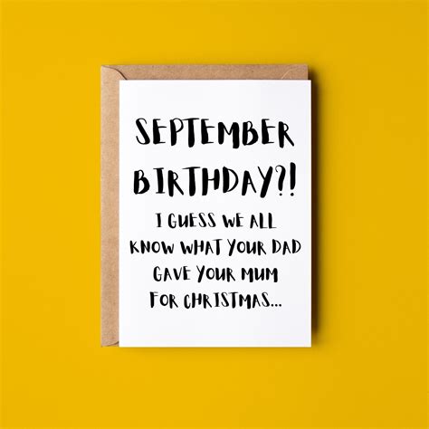 Funny september birthday card rude birthday card for best friend ...