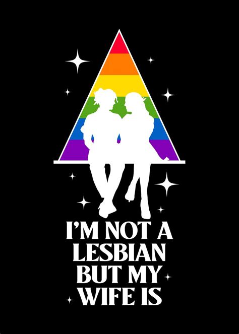 Im Not A Lesbian But My Poster Picture Metal Print Paint By CatRobot Displate
