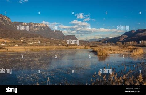 Lake Caldaro On The South Tyrolean Wine Route Near Bolzano Italy