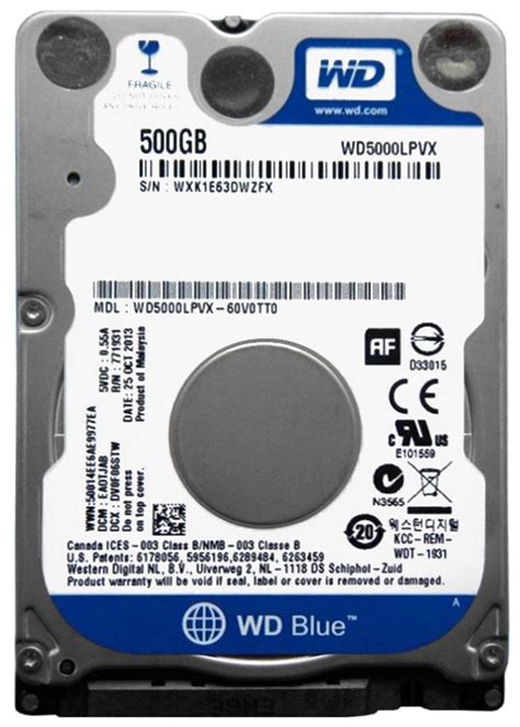 WD5000LPVX Western Digital Hard Drive