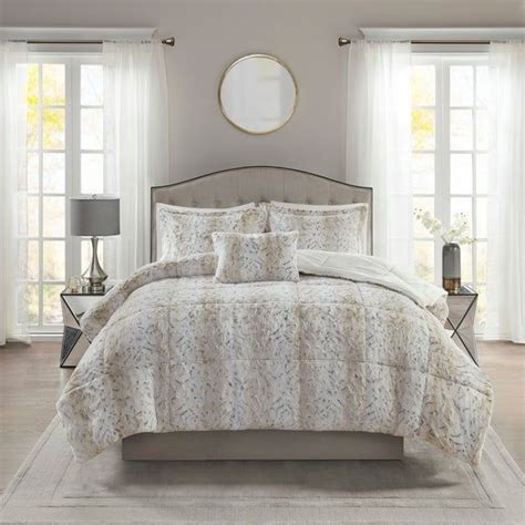 Madison Park Marselle Faux Fur Comforter Set Bed Bath Beyond