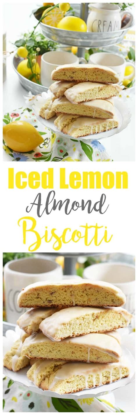 Iced Lemon Almond Biscotti Sizzling Eats