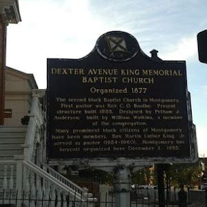 Read the Plaque - Dexter Avenue King Memorial Baptist Church