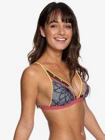 Pop Surf Elongated Tri Bikini Top Roxy