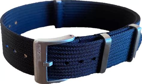 Pulseira Nato Ribbed Blue Ocean Preta 18 20 Ou 22 Mm Parcelamento