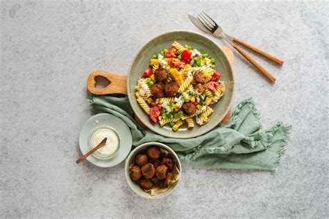 Bauck Mühle Nudelsalat mit Köttbullar