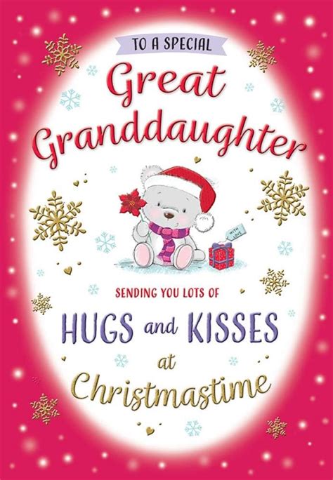 Piccadilly Greetings Cute Christmas Card Great Granddaughter 9 X 6 Inches Regal Publishing