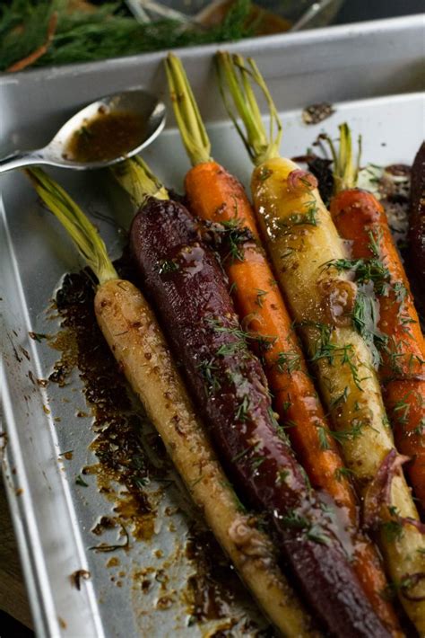 Maple Dijon Dill Roasted Carrots What The Forks For Dinner