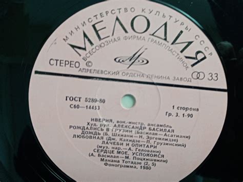 ივერია - ივერია (1980 წ.) - Vinyl.ge - მუსიკალური ვინილები (ფირფიტები)