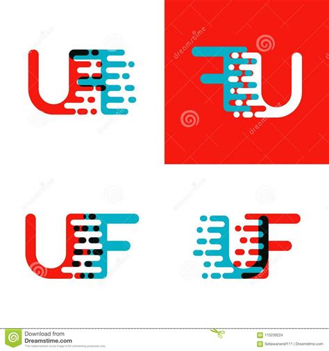 El UF Pone Letras Al Logotipo Con Rojo Y El Azul De La Velocidad Del