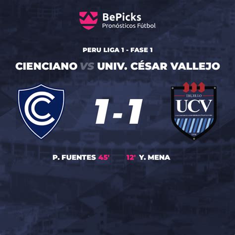 Cienciano Vs Univ César Vallejo Pronósticos Cuotas Previa Y