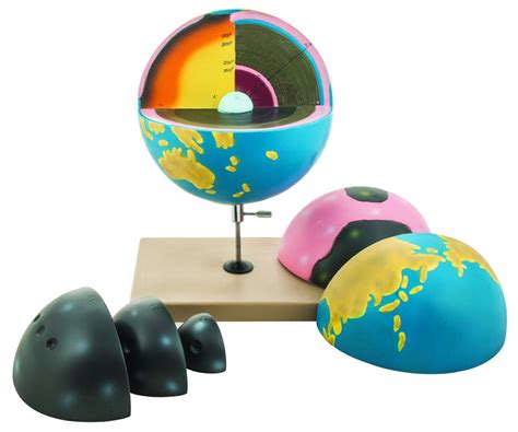 Eisco Labs 7 Piece Globe Model Earth Cross Sectional