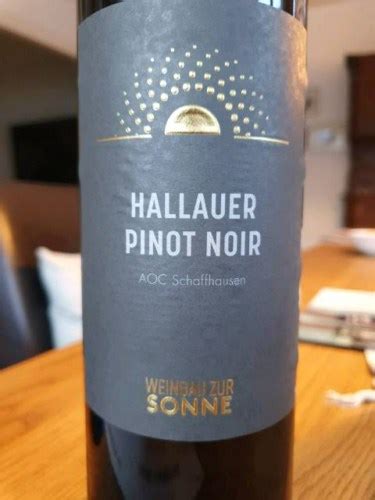 Weinbau Zur Sonne Hallauer Pinot Noir Vivino United Kingdom