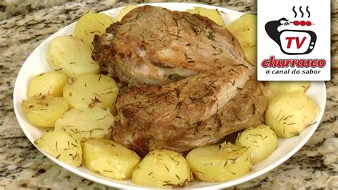 Como Fazer Pernil Assado Batatas Tv Churrasco YouTube