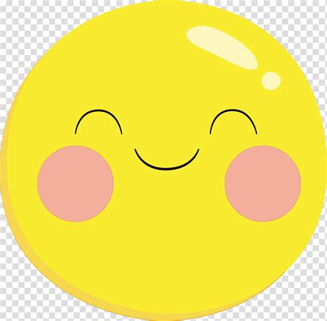 Smiley Circle Yellow Area Meter Emoji Watercolor Paint Wet Ink