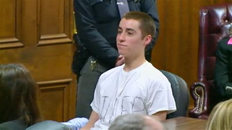 Murderer Tj Lane Wearing A Smirk And A Shirt That Says Killer During His Sentencing Life With