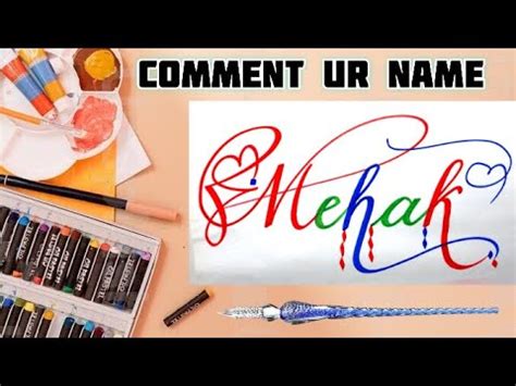 Mehak Name Signature Calligraphy Status How To Draw Cursive