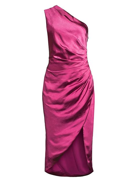 Elliatt Women S Cassini Satin One Shoulder Dress Berry Size Xs