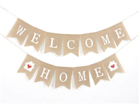 Welcome Home Banner, Burlap Banner, Welcome Home Decorations, Welcome Home Banner, Welcome Home ...