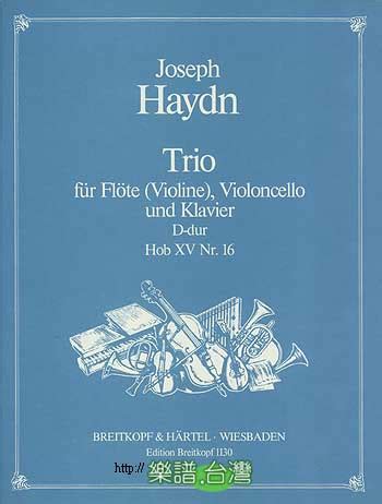 台北音樂家書房HAYDN Piano Trio in D major Hob XV 16 Breitkopf EB1130