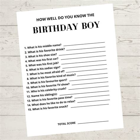 How Well Do You Know The Birthday Boy Who Knows The Birthday Boy Best