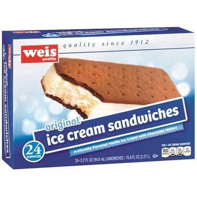 Weis Quality - Weis Quality Ice Cream Sandwiches Original 24 Count (84 ...