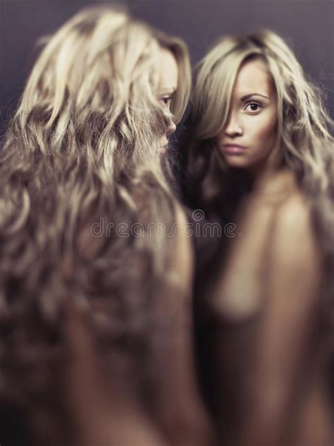 Seductive Woman In The Mirror Stock Image Image Of Mirror Naked