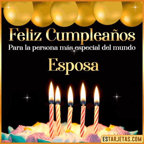 Feliz Cumpleaños Esposa Imágenes  Tarjetas Y Mensajes