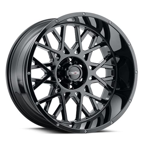 20x12 Gloss Black Wheel Vision Rocker Ram 2500 3500 -51