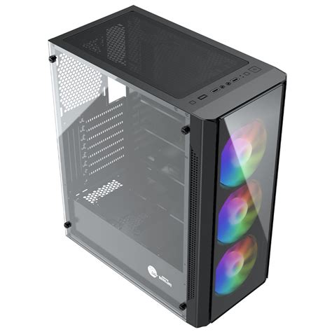 Gabinete Gamer Fury Rgb Mid Tower Vidro Temperado Atx Sem Fonte