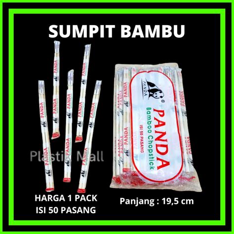 Jual Sumpit Panda Pasang Ada Tusuk Gigi Bamboo Sumpit Bambu Sumpit