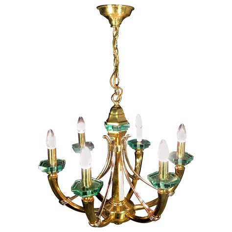 Fontana Arte Style Chandelier, Italy, 1960s at 1stDibs