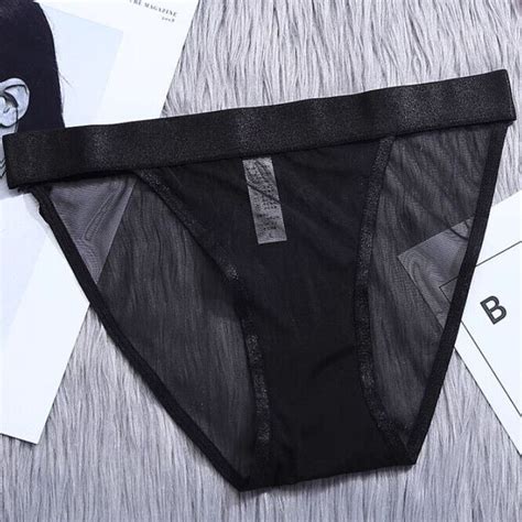 Packs Lot Womens Sexy Panties Briefs See Through Sheer Thong Lingerie Underwear EBay