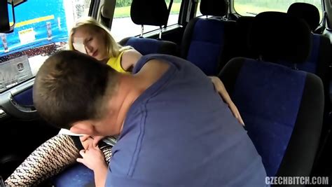 Blonde Slut Gets Fucked In Car