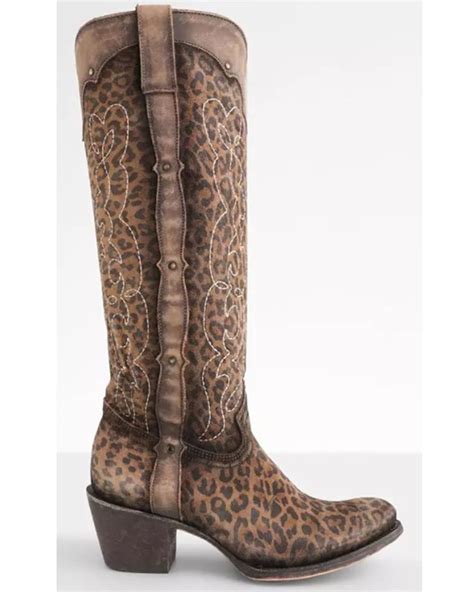 Product Name Corral Womens Leopard Print Western Boots Round Toe