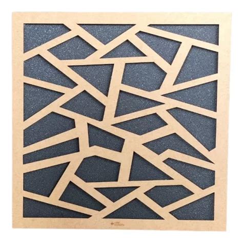 Kit Difusor Acustico Mdf Cru Modelo Geometrico X Parcelamento