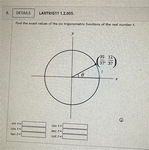 Answered Find The Exact Values Of The Six… Bartleby