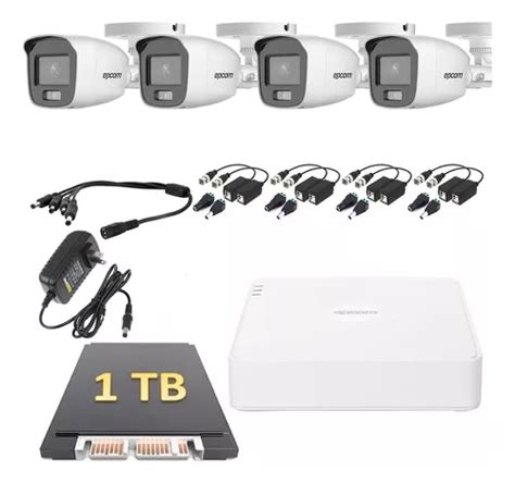 Kit C Maras Epcom Full Color P Dvr Tb Baluns Env O Gratis