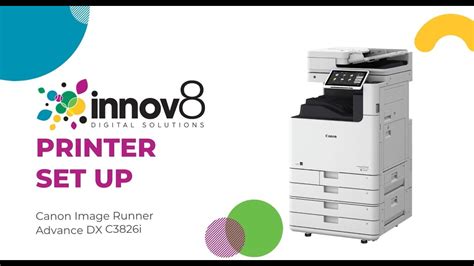 Printer Set Up Canon ImageRunner Advance DX C3826i YouTube