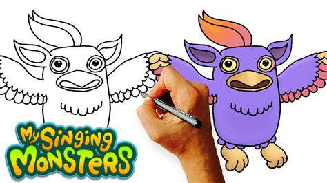 How To Draw Tweedle My Singing Monsters Step By Step Youtube