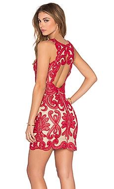 Nbd X Revolve Embroidered Mini Dress In Merlot Nude Revolve