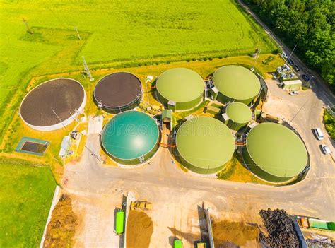 Biogas Plant And Farm Stock Image Image Of Energy European 93696597