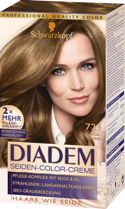 Schwarzkopf Diadem Seiden Color Creme 723 Naturblond Stufe 3 3er Pack