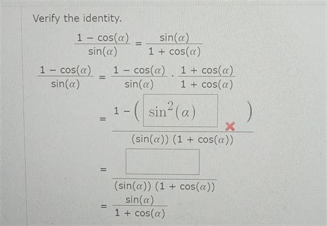 Solved Verify The Identity Chegg