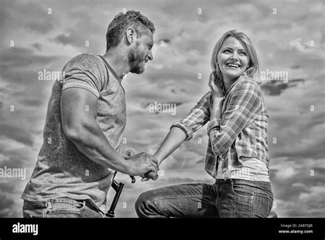 Blonde Man Ride Bicycle Black And White Stock Photos Images Alamy