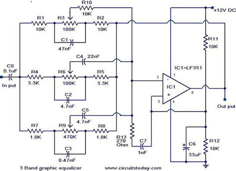 3 Band Graphic Equalizer Circuit